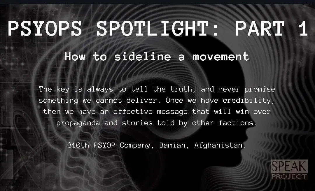 PSYOPS SPOTLIGHT Part 1: HOW TO SIDELINE A MOVEMENT